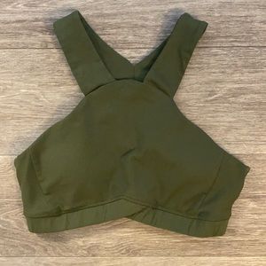 Fabletics Camo Green Bra